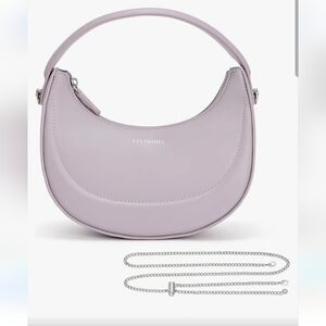 Vividora small handbag, trendy crescent shoulder bag with top handle